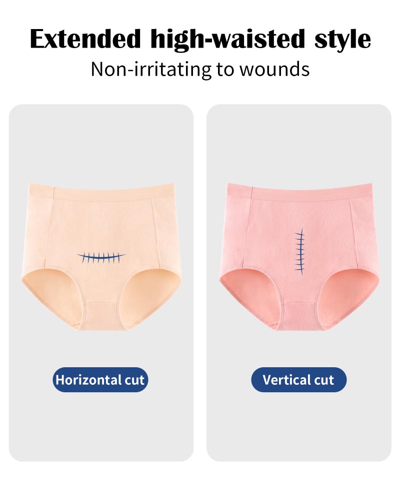 Envlon High Waisted Womens Underwear Soft Stretch Cotton Postpartum Panties Full Coverage Ladies Briefs Multi Pack - Image 3